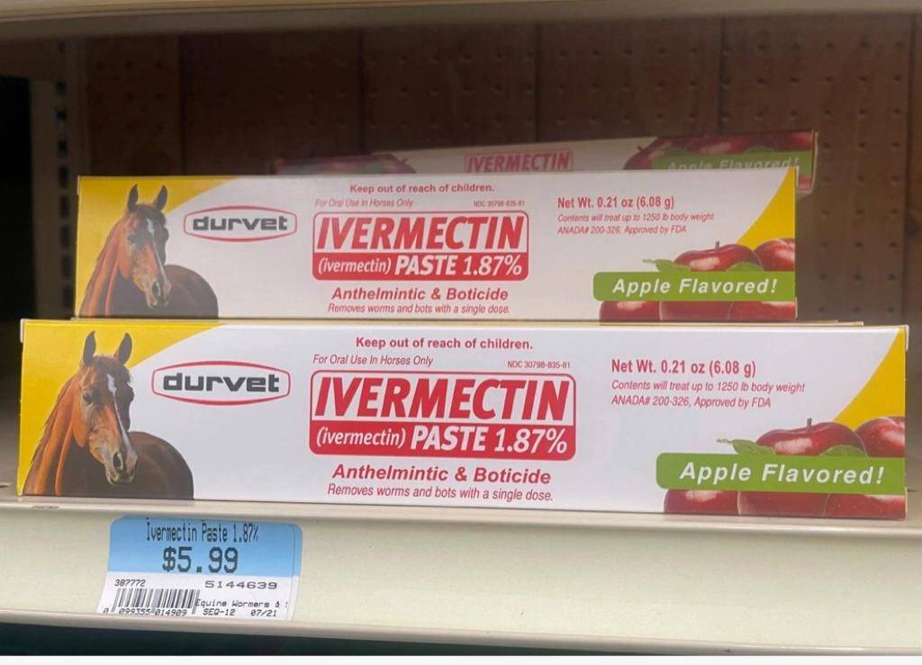 Ivermectin, an antiparasitic veterinary drug.