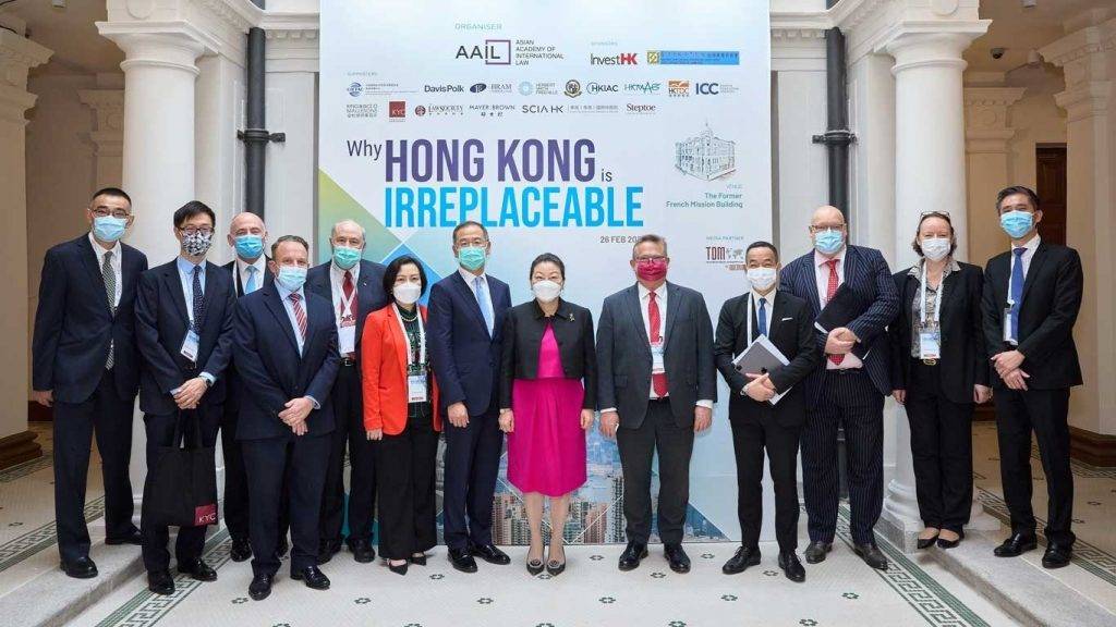 梁定邦組AAIL系列講座， 簡慧敏參與其中，向國際宣講香港獨特優勢。