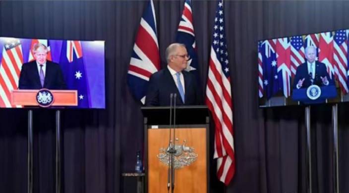 澳英美宣佈組建一個叫奧庫斯（AUKUS）的三邊安全聯盟。