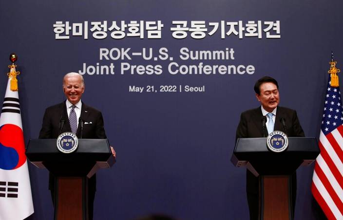  美國總統拜登亞洲行首站訪問韓國