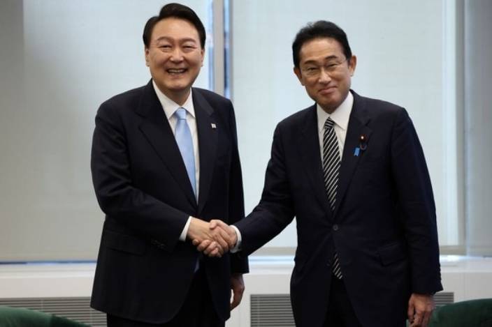 韓日元首於9月21日會晤。