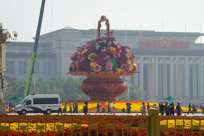 北京迎來中共二十大。AP圖片