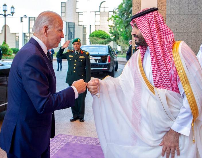 拜登7月15日訪問沙特同沙特王儲會面。