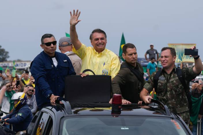 巴西總統博索納羅。AP圖片。