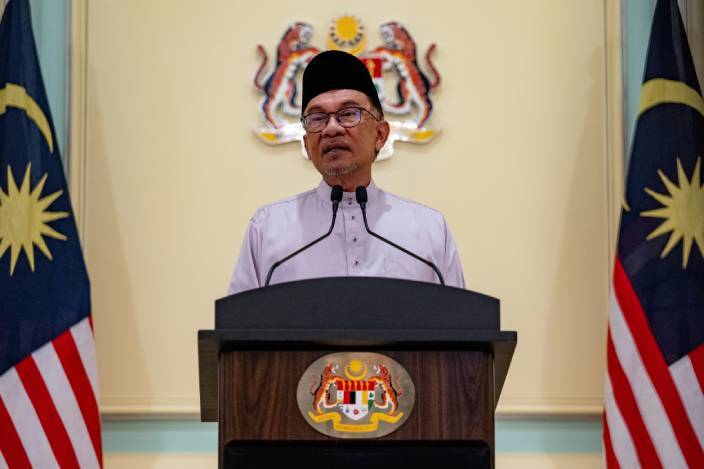 馬來西亞新總理安華。AP圖片。