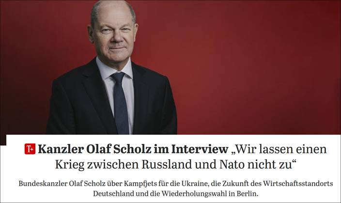 德國《每日鏡報》29日發表對朔爾茨的專訪報道。