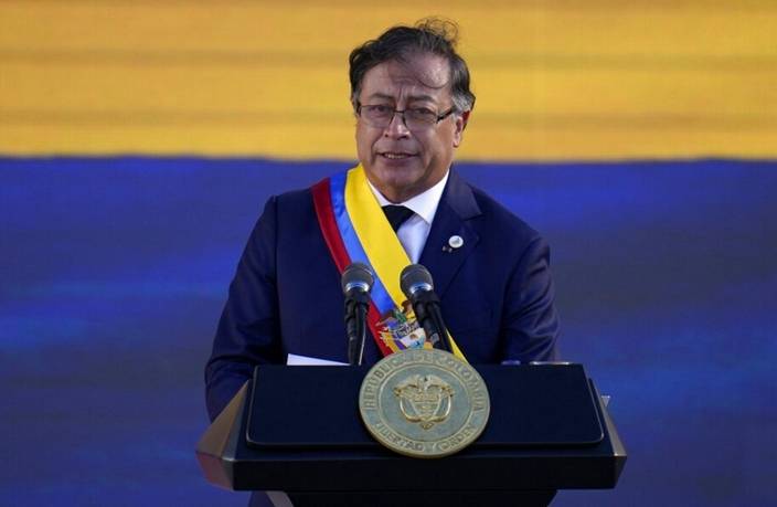 哥倫比亞總統佩特羅。AP圖片