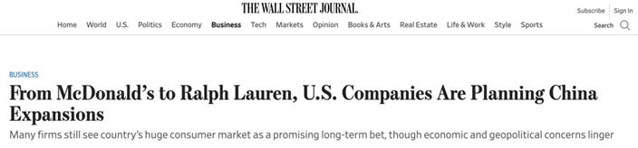 Screenshot of the Wall Street Journal report.