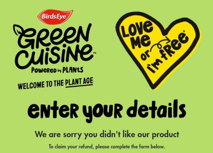 「Green Cuisine」的退款網站。「Green Cuisine」官網截圖。