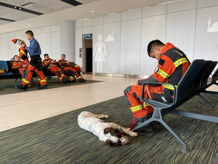 特區搜救隊已到達伊斯坦布爾機場。保安局FB圖片