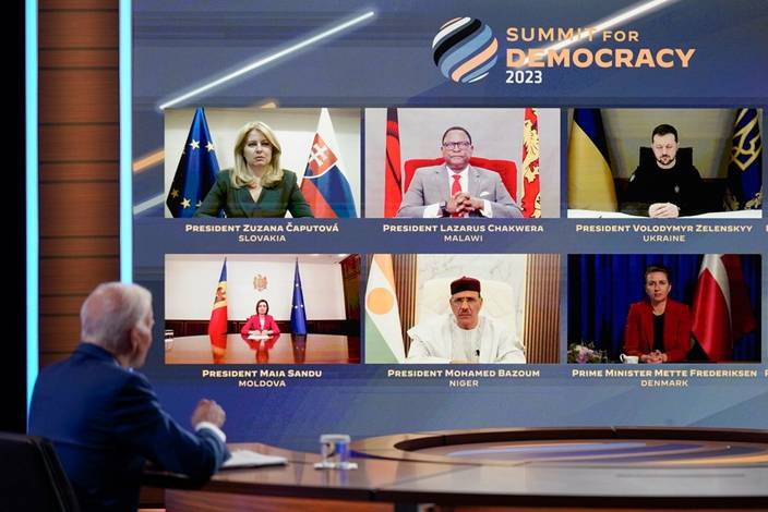 第二屆「領導人民主（視頻）峰會」29日正式開場。