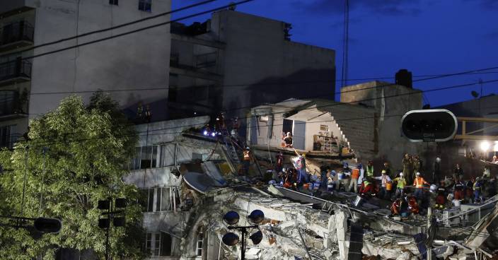 AP Photos: A look at Mexico City buildings devastated quake