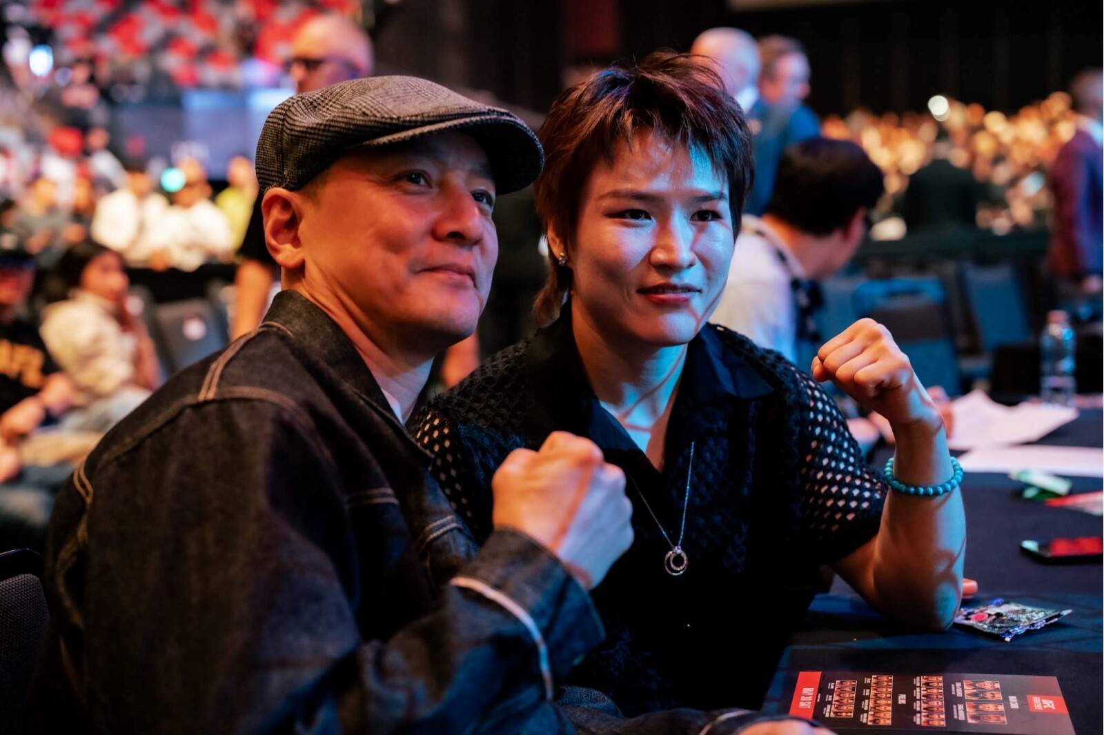The action-packed fight card saw renowned Chinese actor Daniel Wu grace the Galaxy Arena, posing alongside guest fighter – UFC's first Chinese champion Zhang Weili. Hong Kong action star Philip Ng also witnessed the thrilling bouts live. 