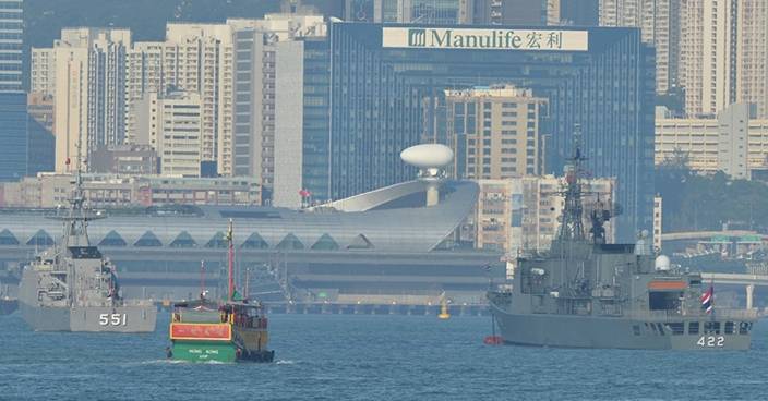 兩艘泰國軍艦到訪停泊維港