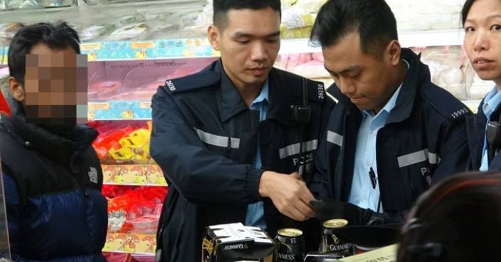 南亞裔男子超市偷4罐啤酒斷正被捕