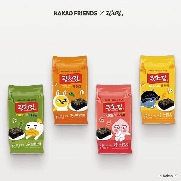 手信必買 Kakao Friends與老字號廣川紫菜合作推特別版