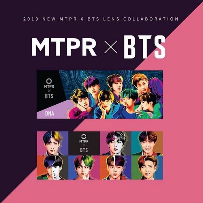 Mtpr X Bts 全新隱形眼鏡系列有小卡送