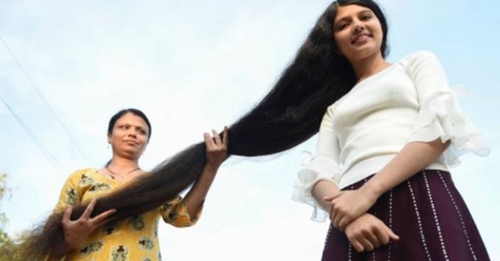 6歲後未剪過! 印度現實版長髮公主 190cm頭髮破紀錄