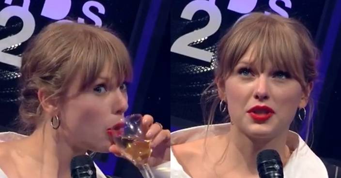 Taylor Swift驚喜現身NME頒獎禮 飲住酒上台攞獎