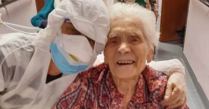 意大利疫情漸趨緩 103歲女人瑞成功戰勝病毒