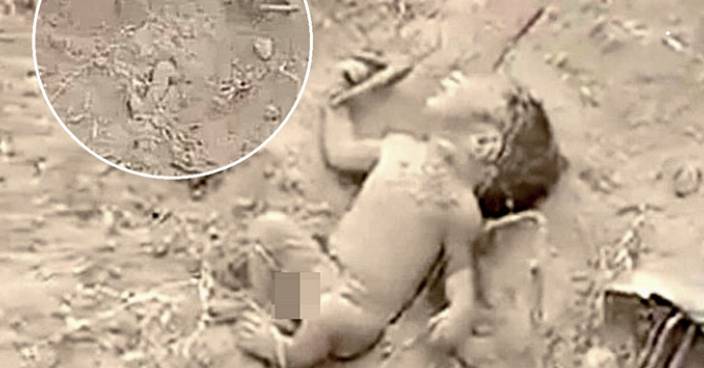 地上現「小短腿」 印度村民挖出新生男嬰