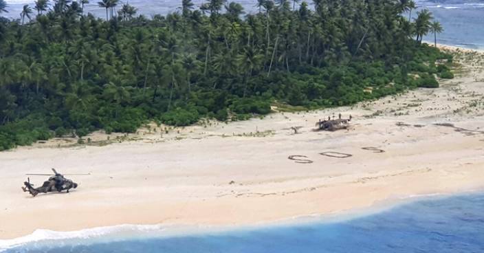 身陷太平洋荒島 3水手沙灘畫巨型「SOS」獲救