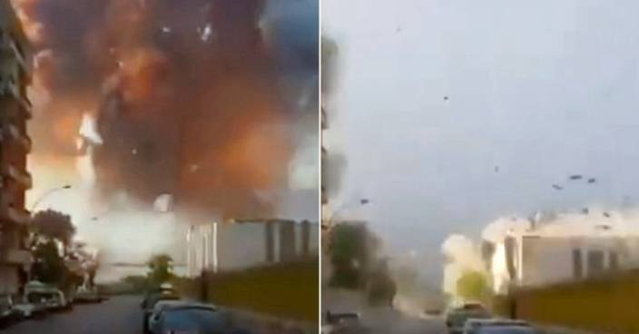 貝魯特居民圍觀拍片途中再遇爆炸 被衝擊波震飛生死未卜