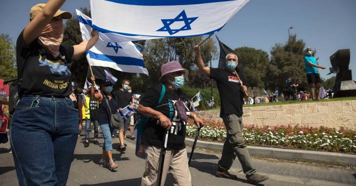 以色列新禁令防疫 示威不准離家一公里