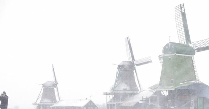 歐洲冰封 荷蘭11年來首遇暴風雪