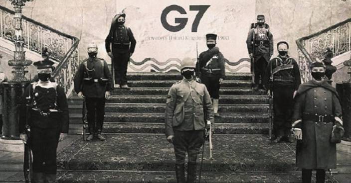 烏合麒麟發布新作諷制G7「120年了，還在做夢」