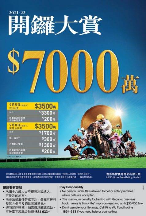 新馬季9月5日沙田開鑼 新馬季9月5日沙田開鑼