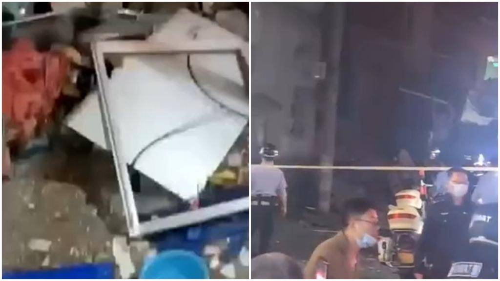 江蘇商店晚間爆炸 樓房倒塌6人傷