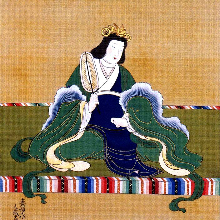 日本明治年間繪畫推古天皇像。(網上圖片)