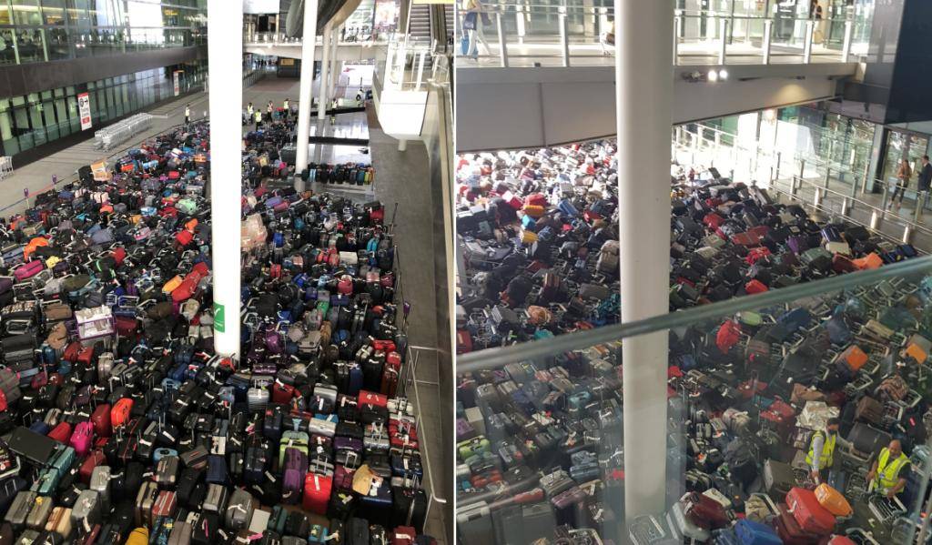 英國希斯路機場行李系統故障 大批航班取消影響5000旅客