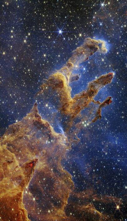 恆星誕生過程 韋伯望遠鏡捕捉「創生之柱」絕美畫面