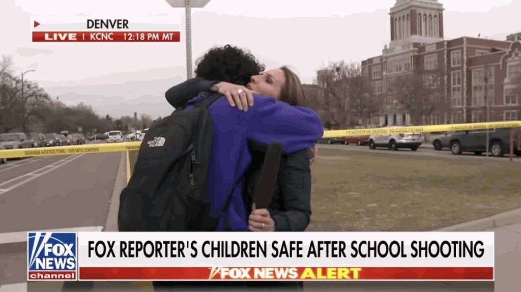 兒子學校爆槍擊案  女記者直播中「母子相擁」鏡頭感人
