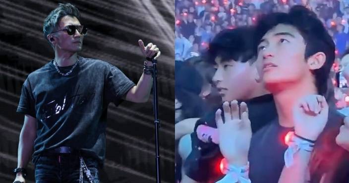 謝霆鋒演唱會2025｜兩子首出席公開場合撐爸爸 Lucas全程微笑揮手Quintus著應援服力撐