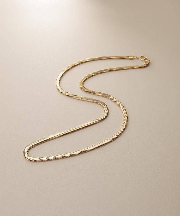 18K 金 扁平蛇骨鏈 